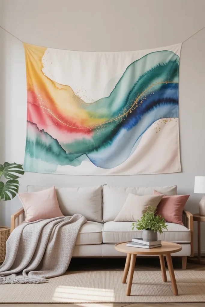 Abstract Watercolor Tapestry