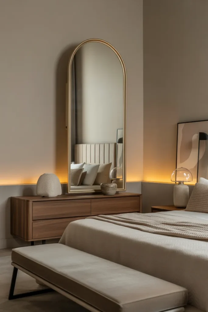 Arched Gold Statement Mirror