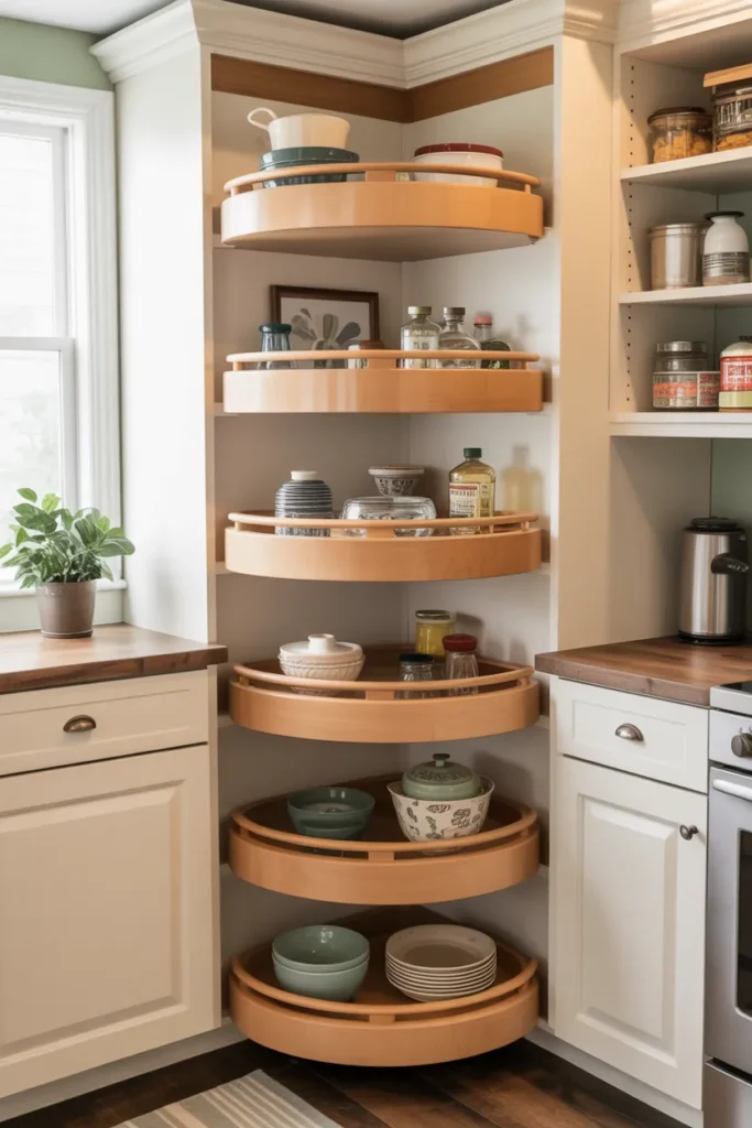 Corner Carousel Shelves