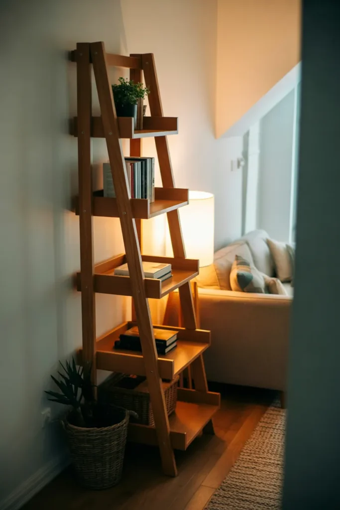 Corner Ladder Shelf