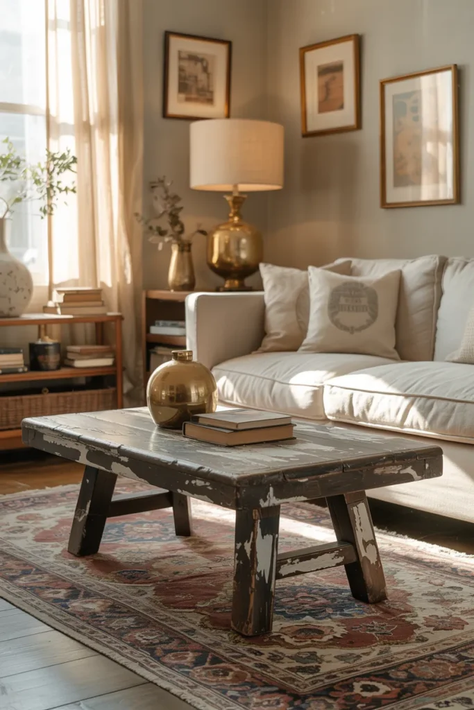 Distressed Wood Coffee Table