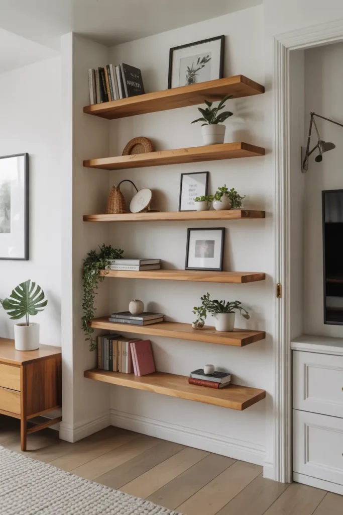 Floating Wooden Shelves