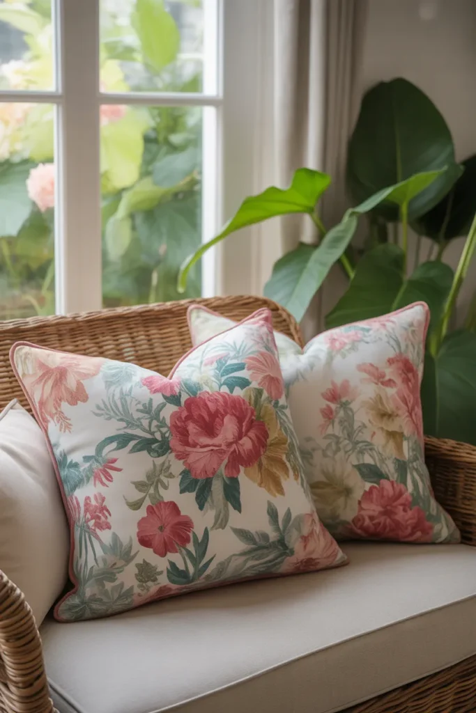 Floral Cushion Accents