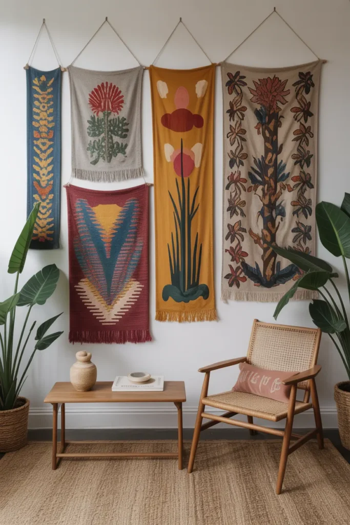 Gallery Style Tapestry Wall
