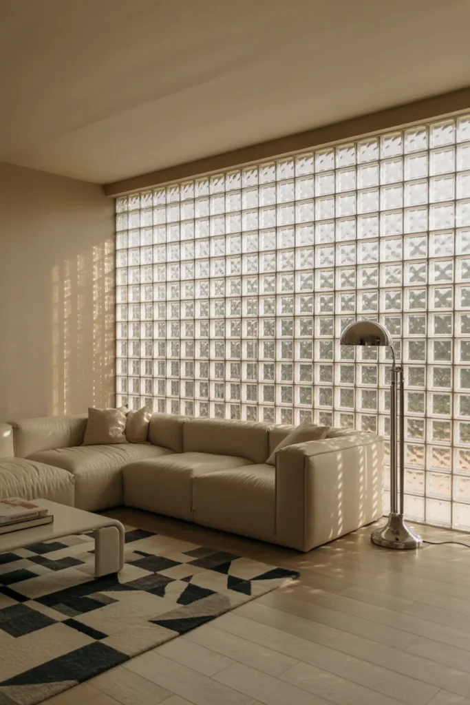 Glass Block Accent Wall