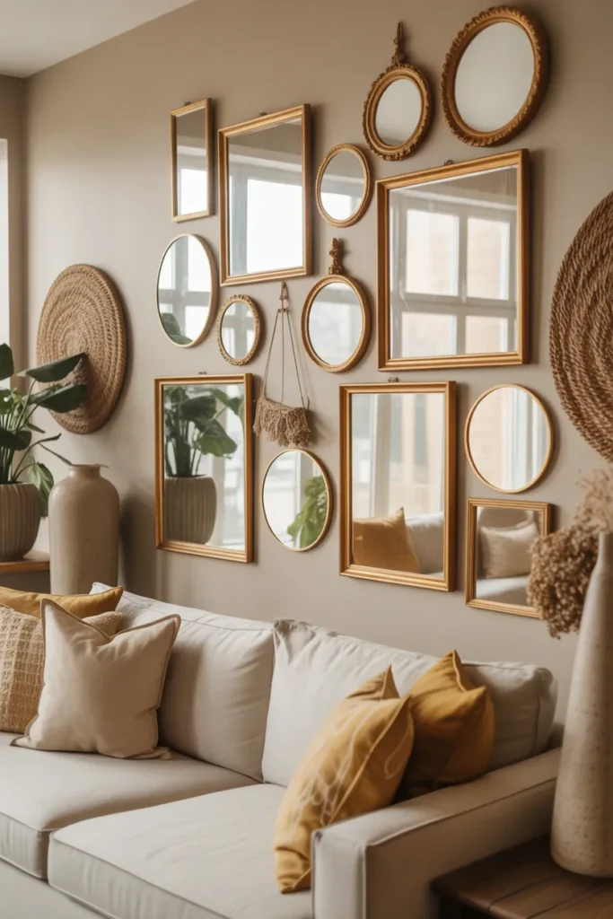 Gold Framed Gallery Mirrors