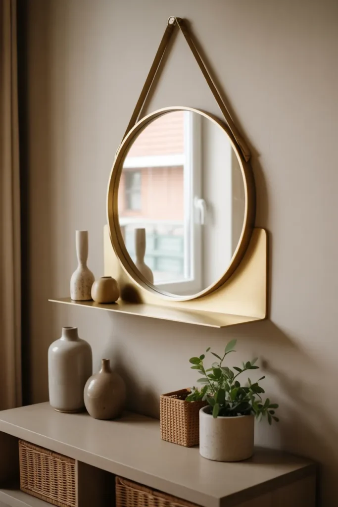 Gold Mirror Shelf Combo