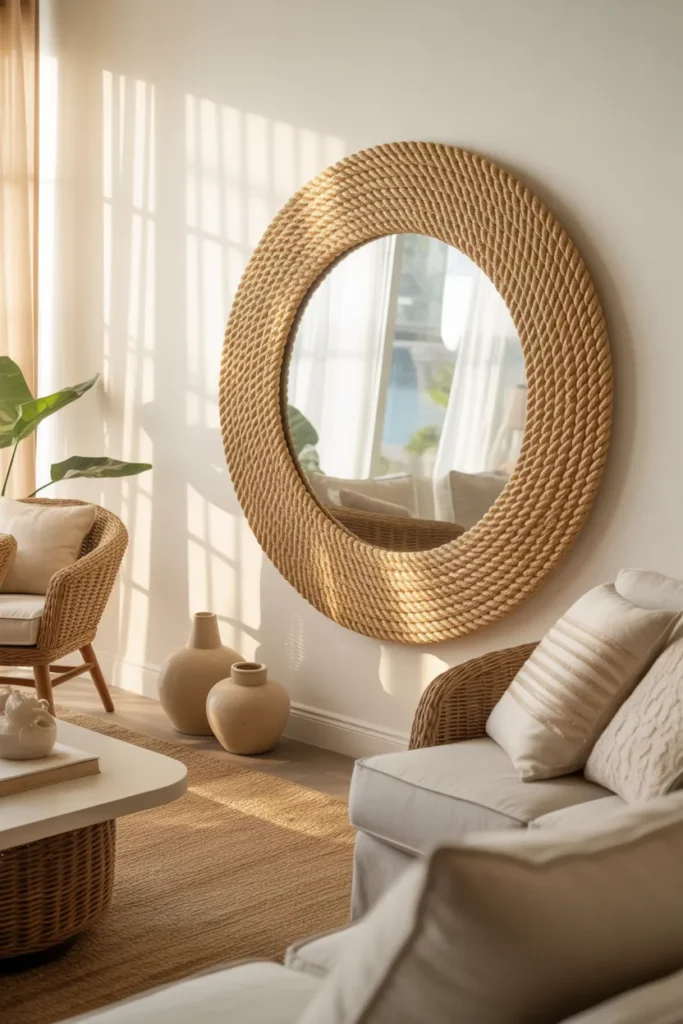 Gold Rope Frame Mirror