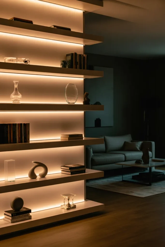 LED Backlit Shelves