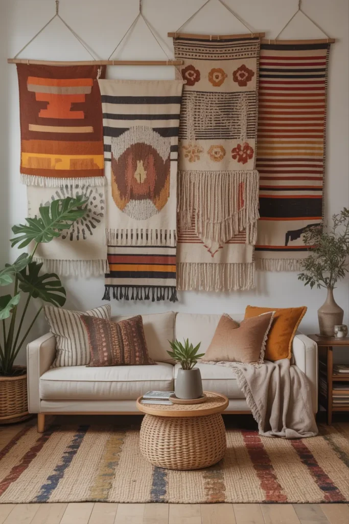 Layered Textured Hangings