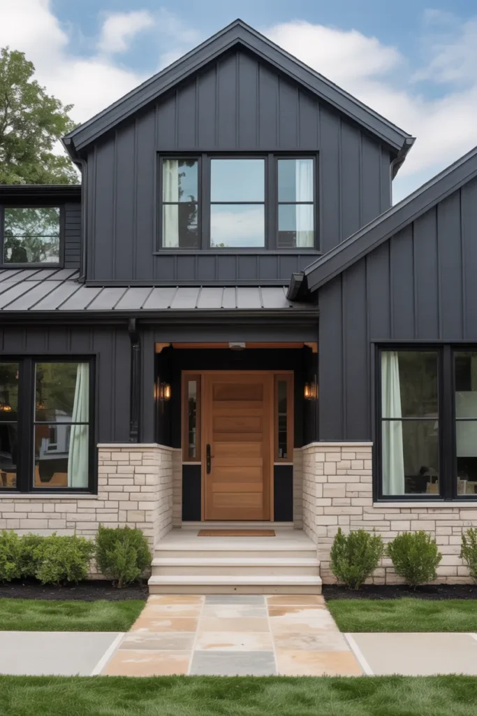 Matte Black Siding