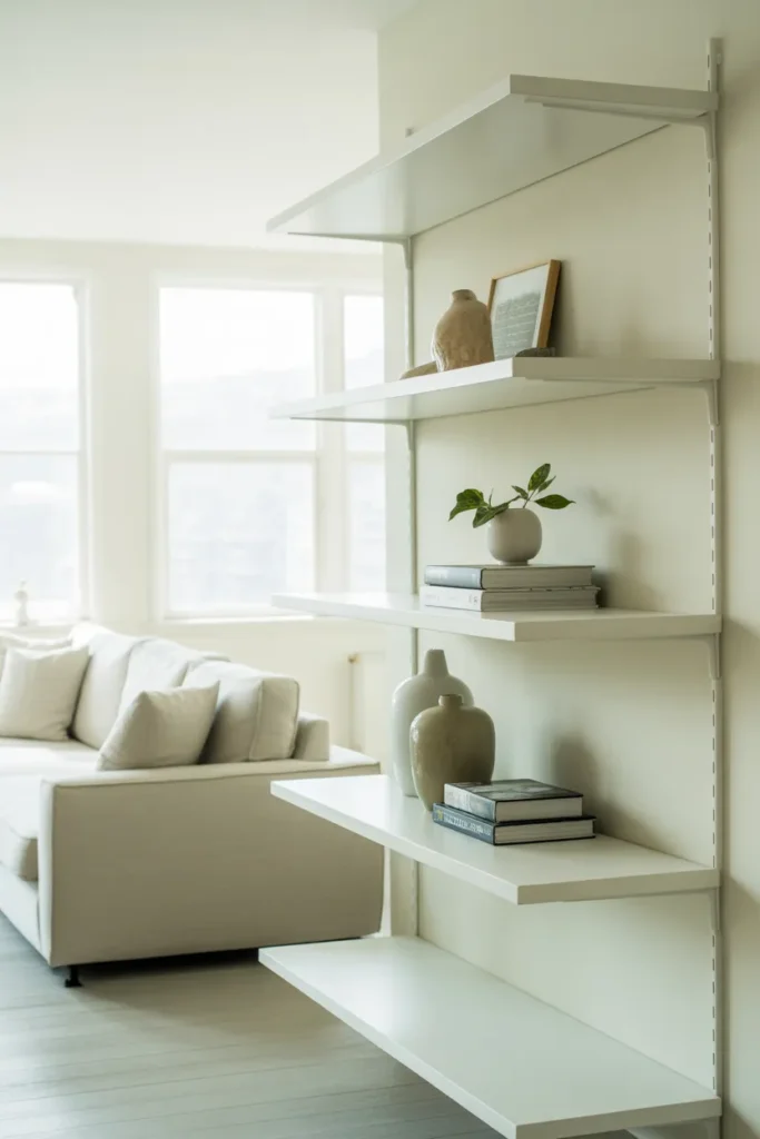 Minimalist White Shelves