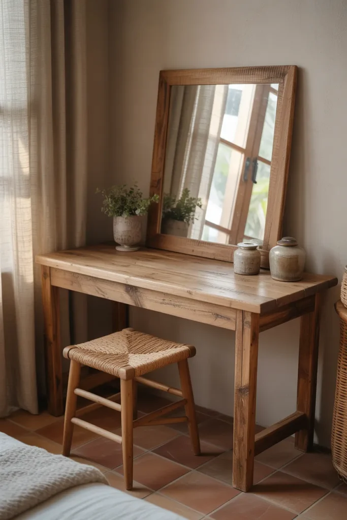 Mirror-Frame Rustic Vanity