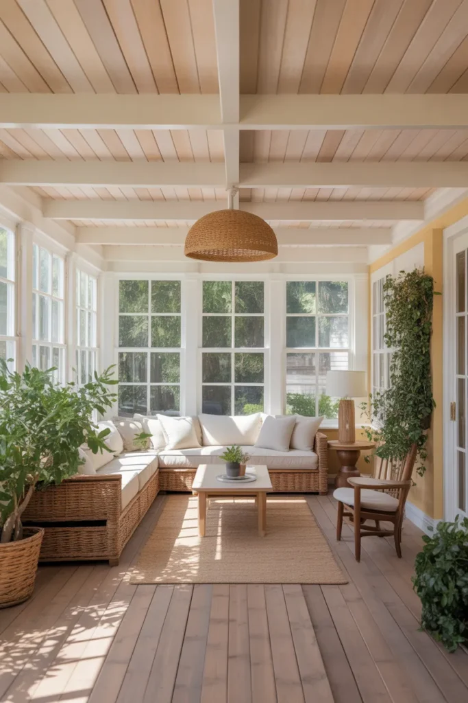 Painted Wood Ceiling
