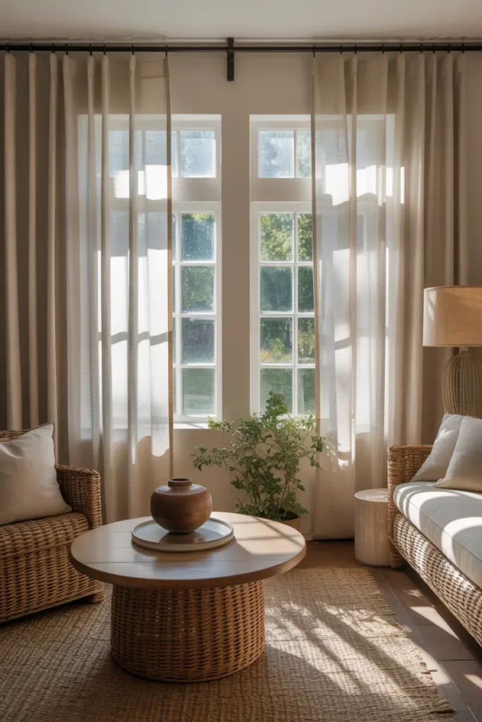Sheer Linen Drapes