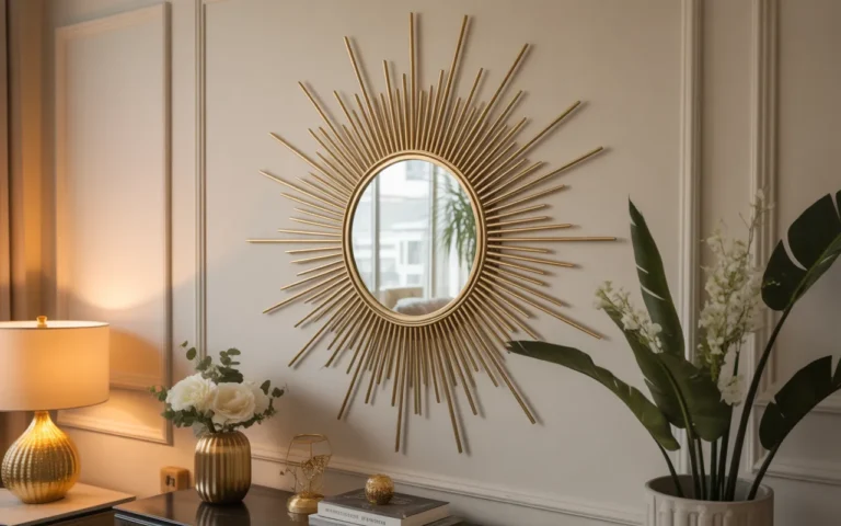 18 Gold Wall Mirror Designs for Modern Glam Style