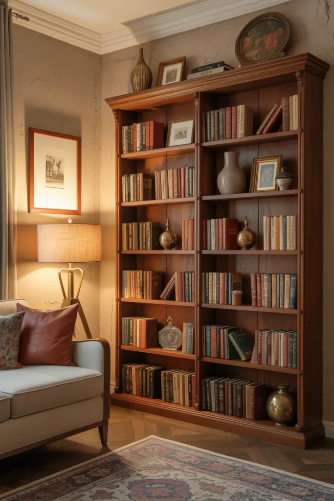 Vintage Bookshelf Display