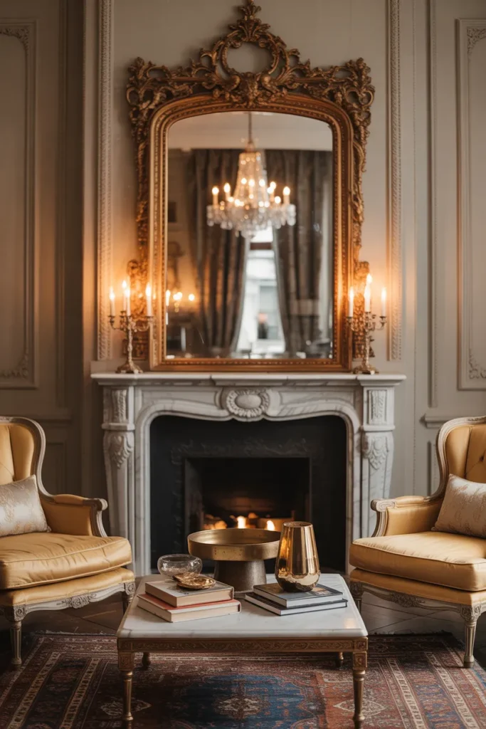 Vintage Gold Baroque Mirror