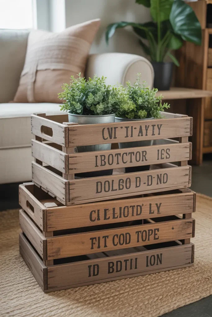 Vintage Wooden Crates