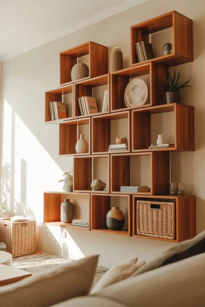 Wooden Cube Shelves