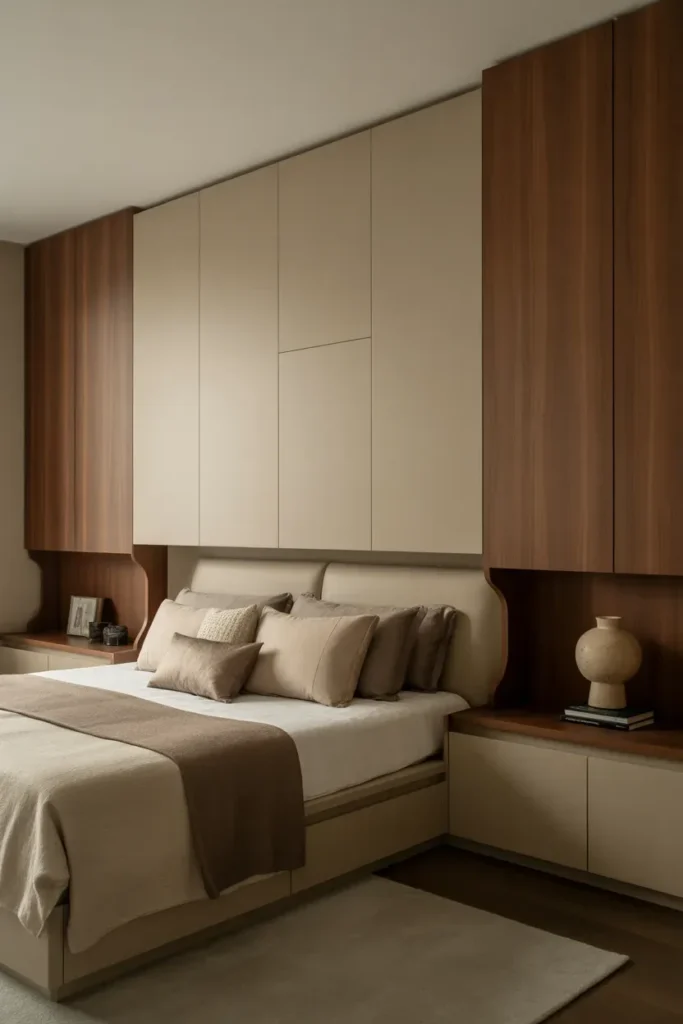 Bed With Side Cabinets