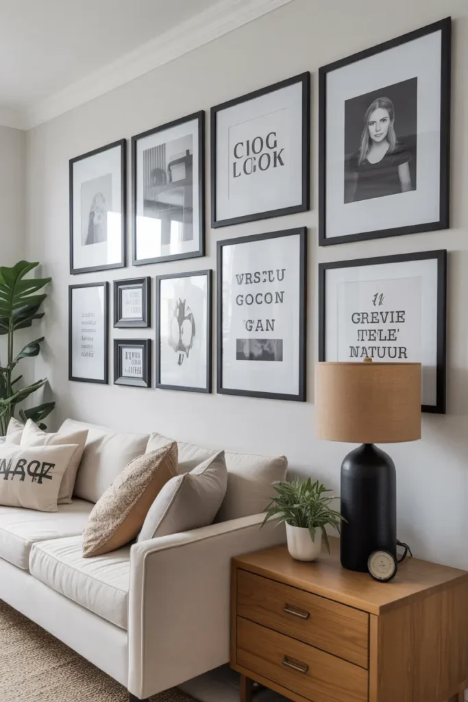 Black Frame Gallery Wall