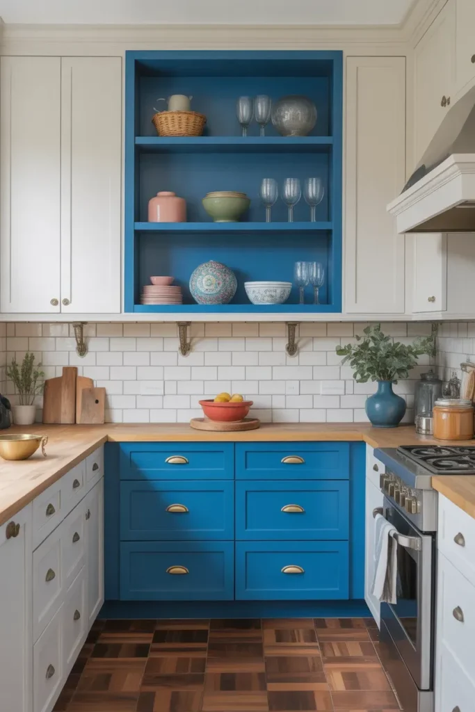 Blue Cabinet Interior