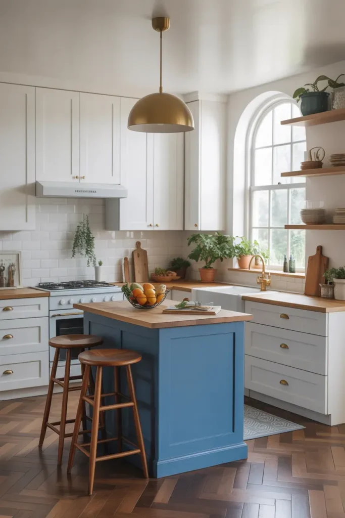 Blue Kitchen Island