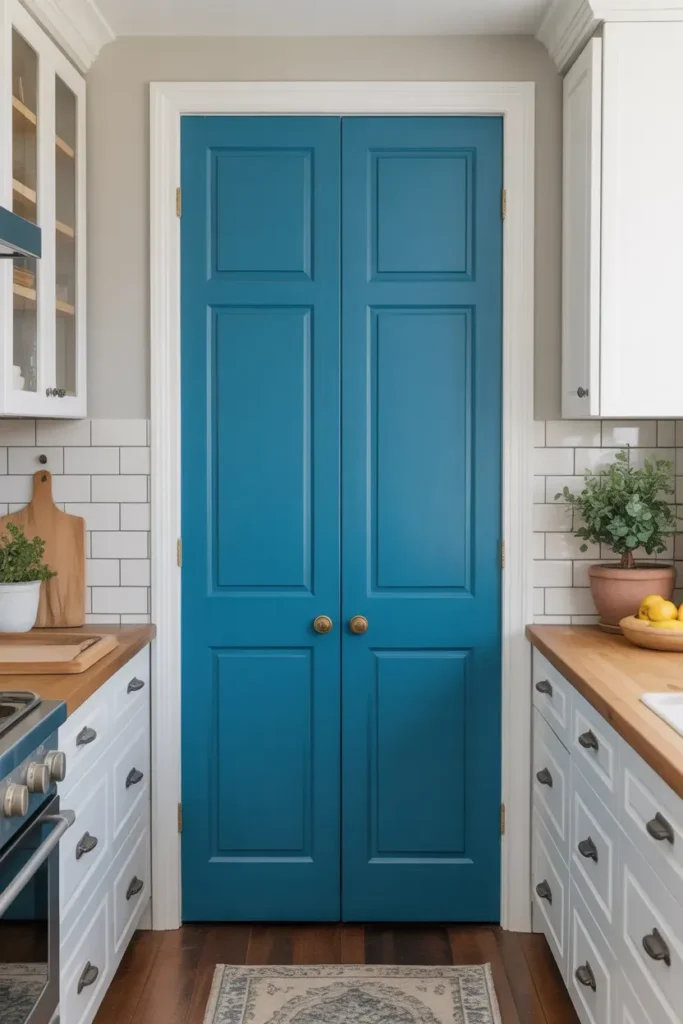 Blue Pantry Doors