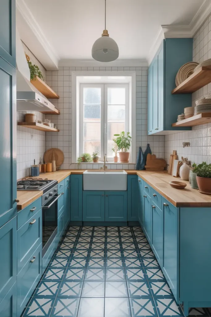 Blue Tile Flooring