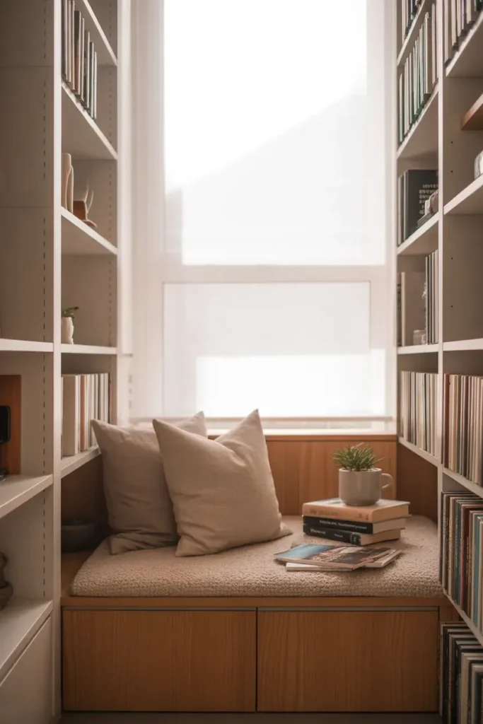 Bookshelf Window Nook