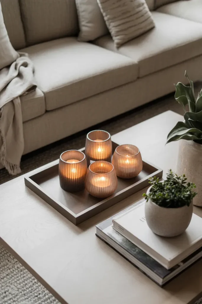 Candle-Filled Lantern Tray