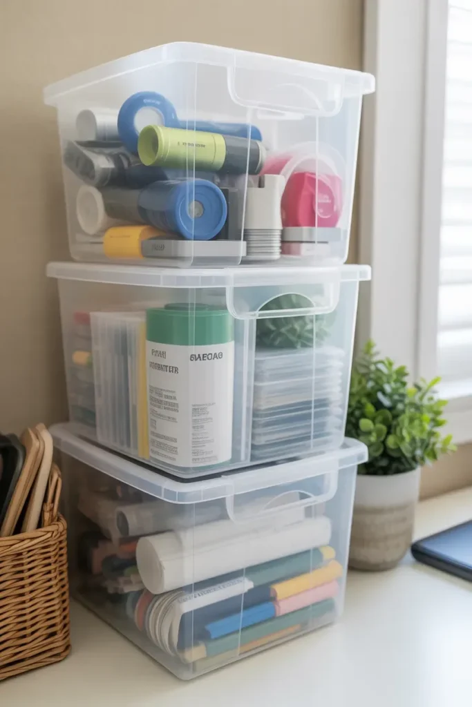 Clear Storage Bins