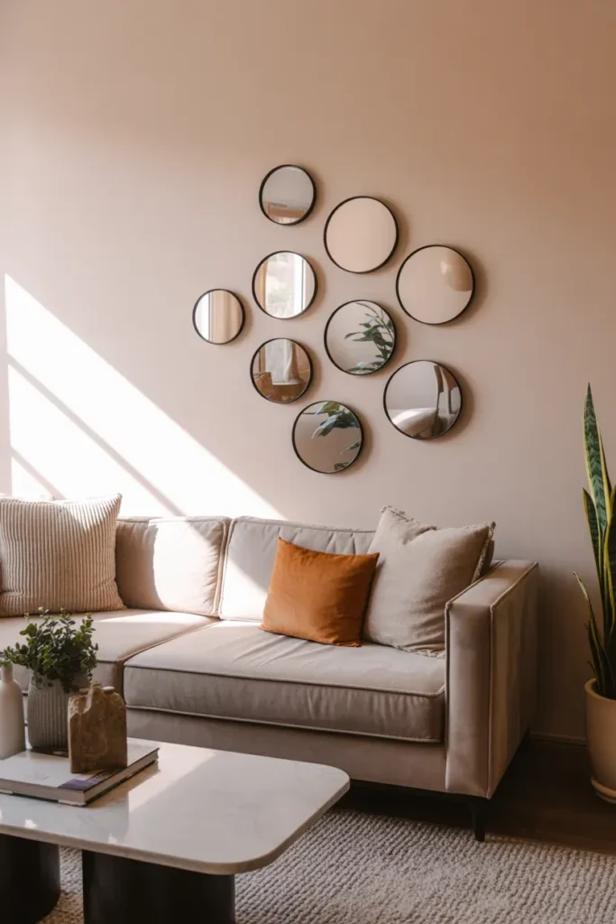 Clustered Round Mirrors
