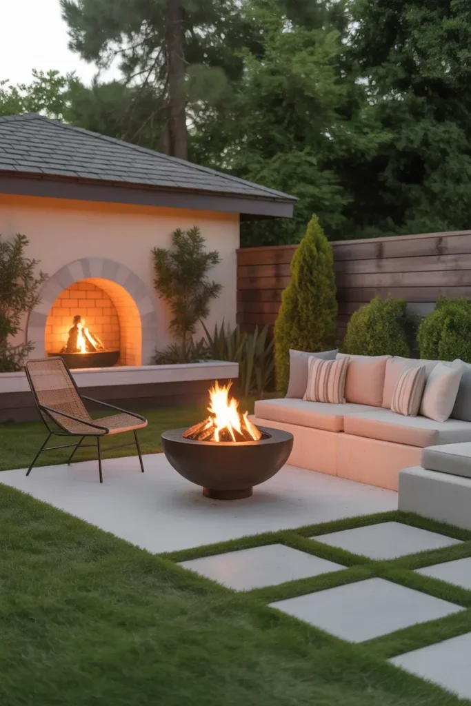 Compact Fire Pit Area