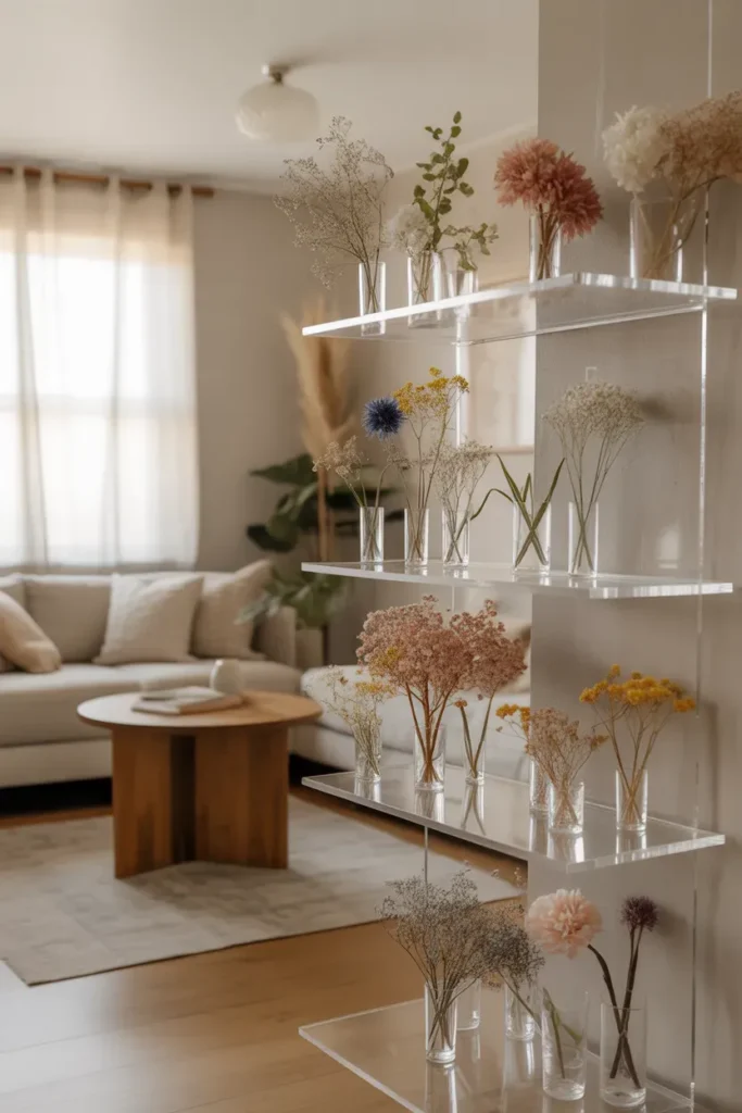 Floating Acrylic Shelves