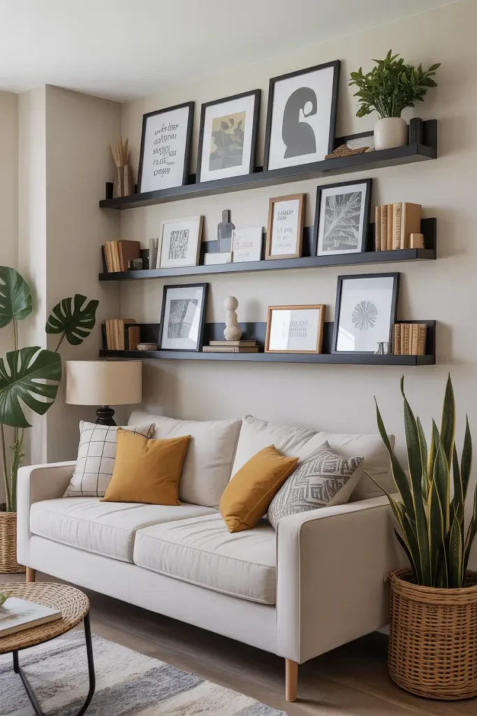 Floating Shelf Art Display