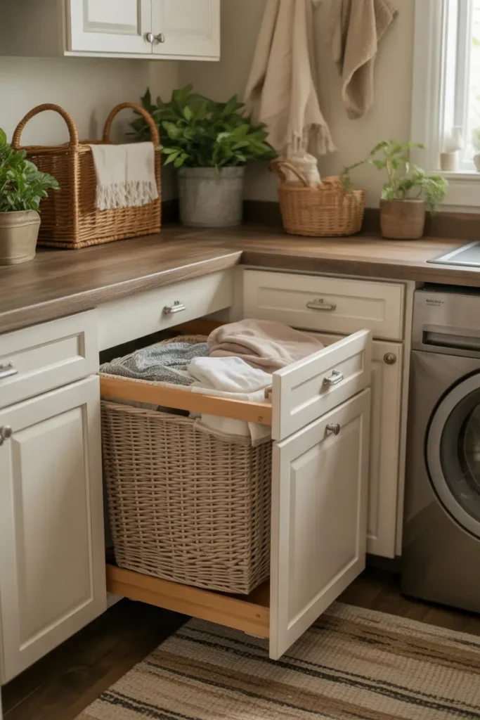 Hidden Hamper Drawers