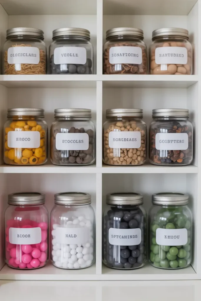 Labelled Jar Storage
