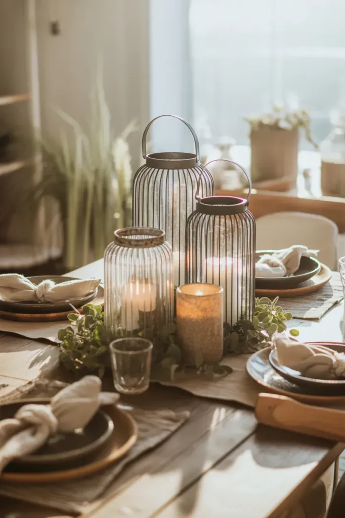 Lantern Centerpiece Display