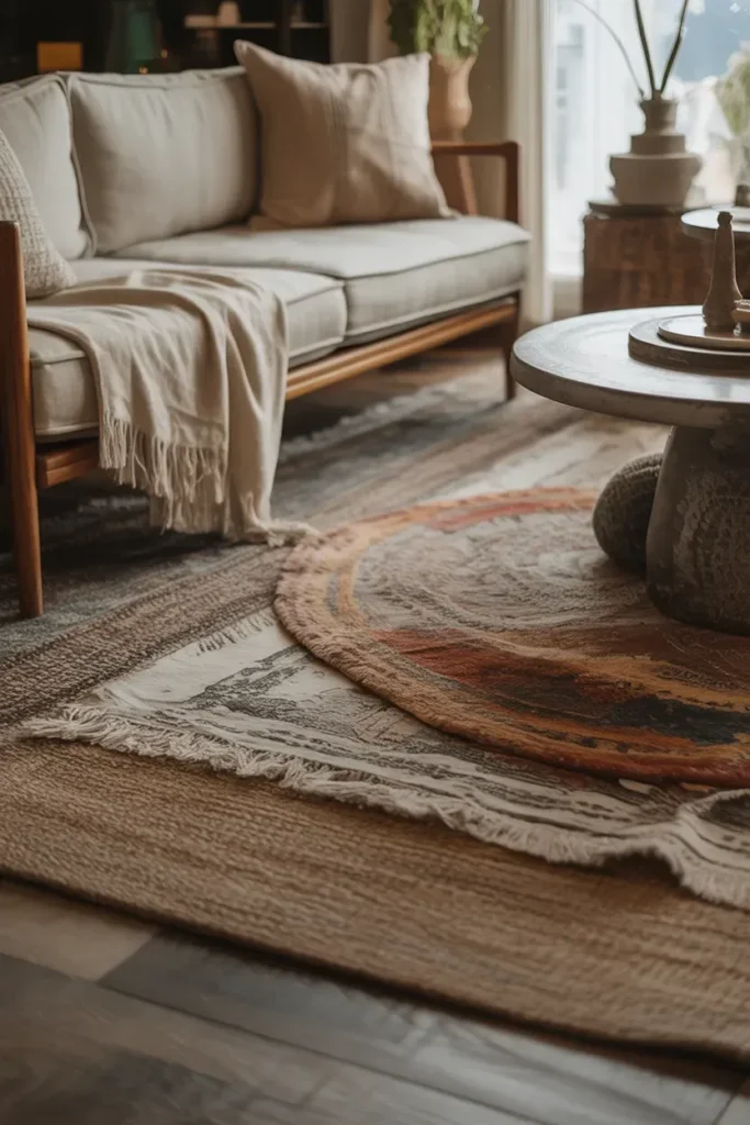 Layered Rug Look