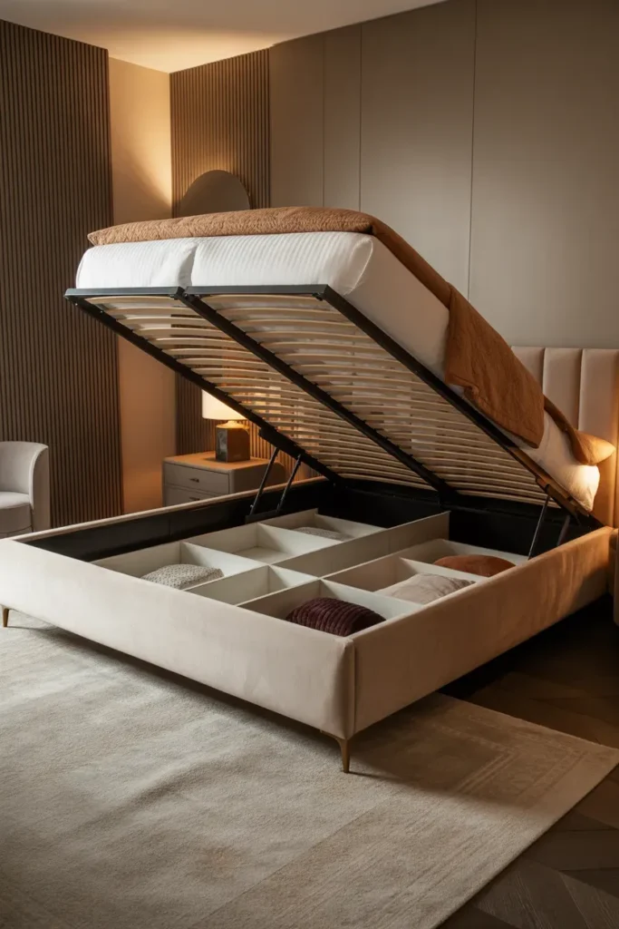 Lift-Up Storage Bed