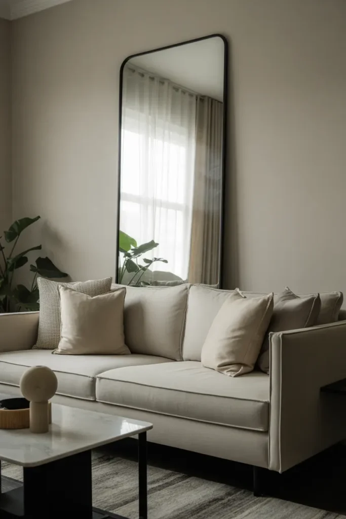 Minimal Black Frame Mirror