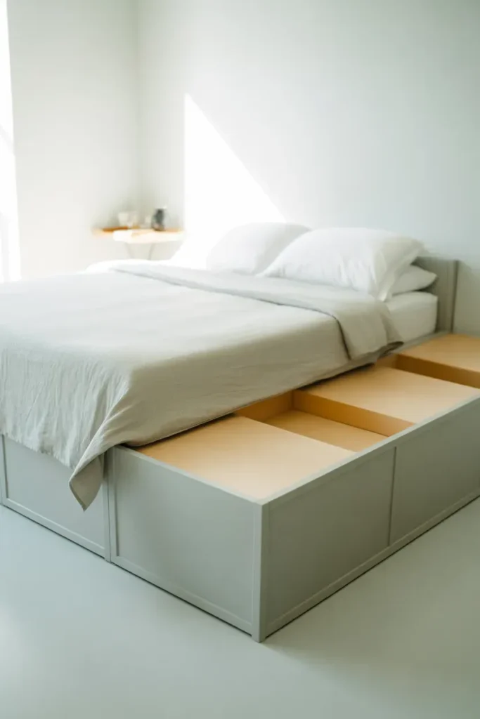 Minimalist Box Storage Bed