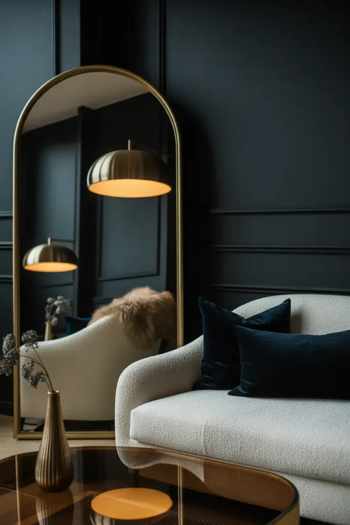 Oversized Mirror as Wall Feature