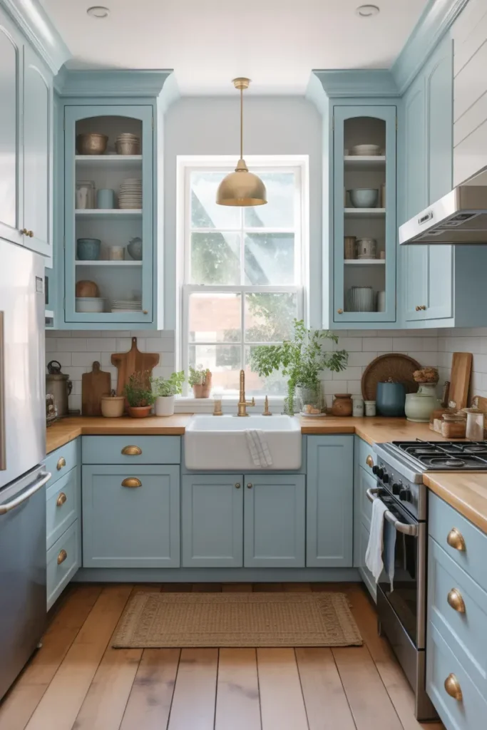 Powder Blue Cabinets