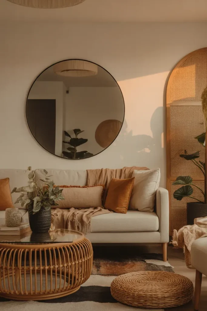 Round Statement Mirror