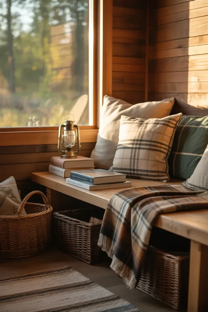 Rustic Cabin Window Seat