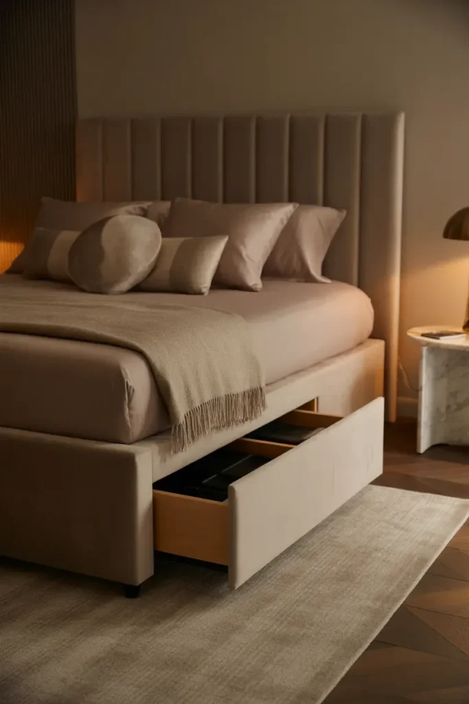 Upholstered Drawer Bed