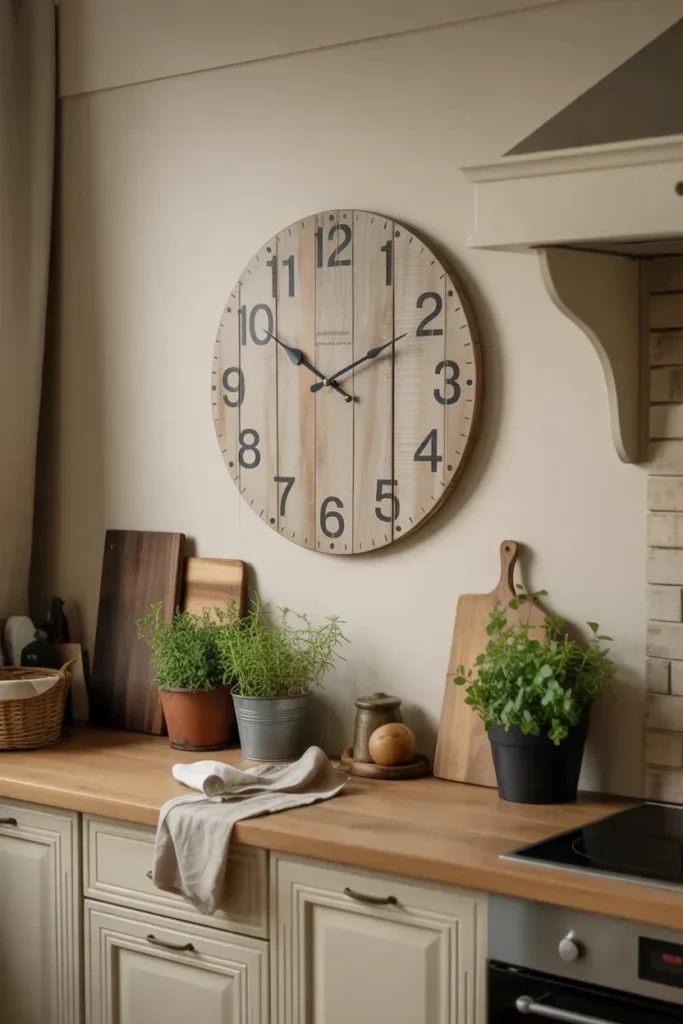 Wooden Clock Feature